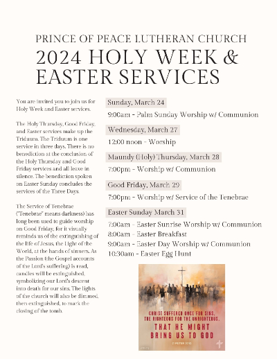 Holy Week Easter 2024